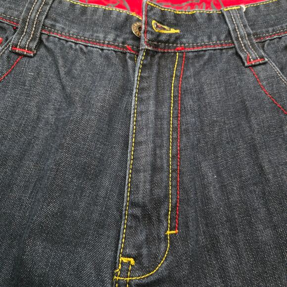 Vtg Pepe Jeans Mens Size 36x33 HTF Skull Live Free Dark Wash Y2K Hip-Hop - Picture 15 of 15